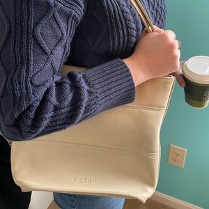 Cream Coach Bag